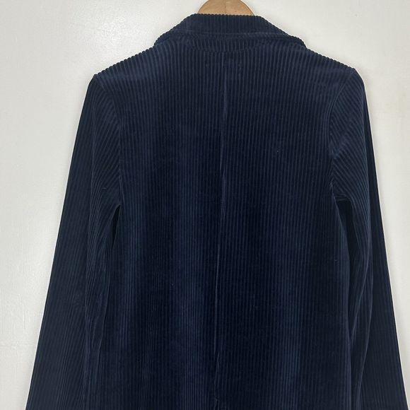 Madewell Jacket Womens XS Blue Texture & Thread Velour Corduroy Blazer - Picture 11 of 13